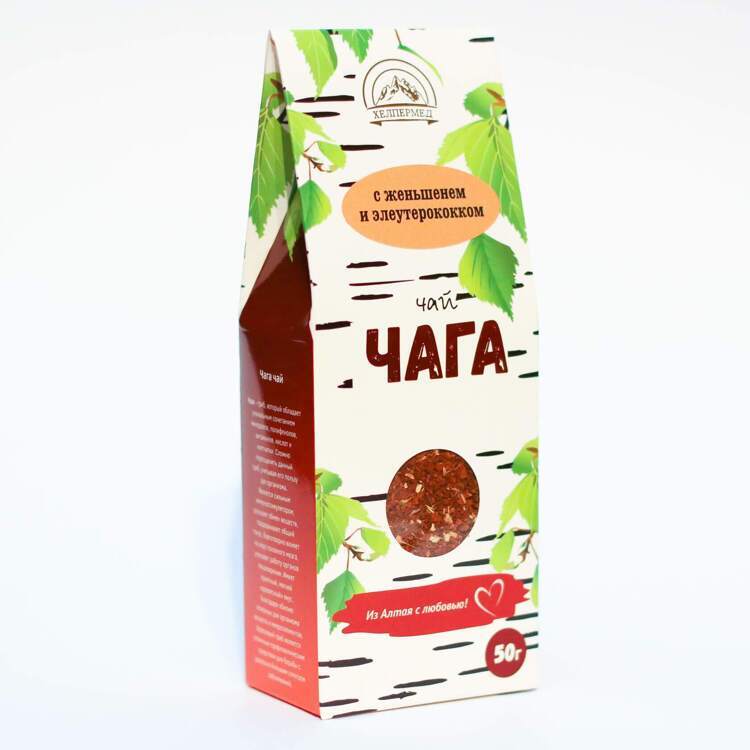 Берёзовая чага c женьшенем и элеутерококком