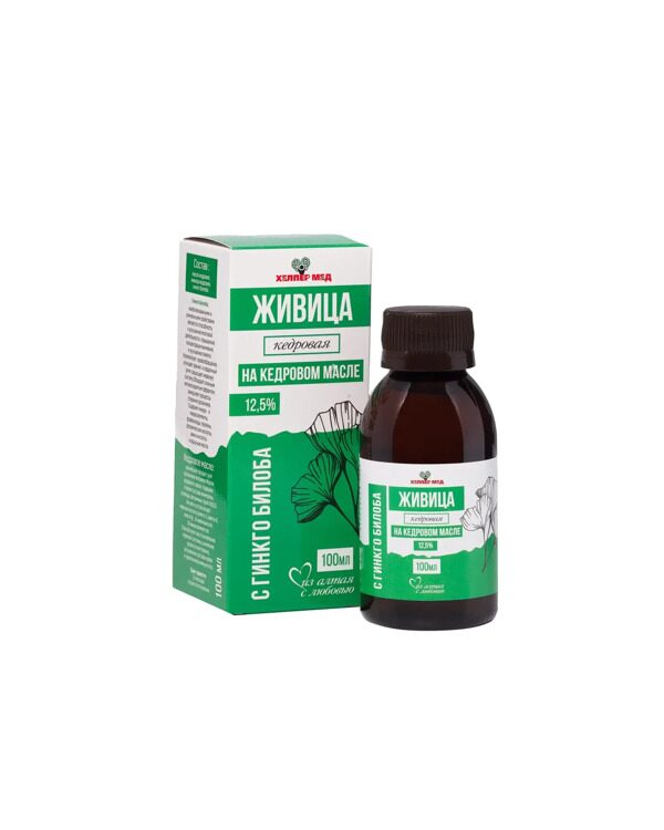 Живица кедровая на кедровом масле с гинкго билоба 12,5%